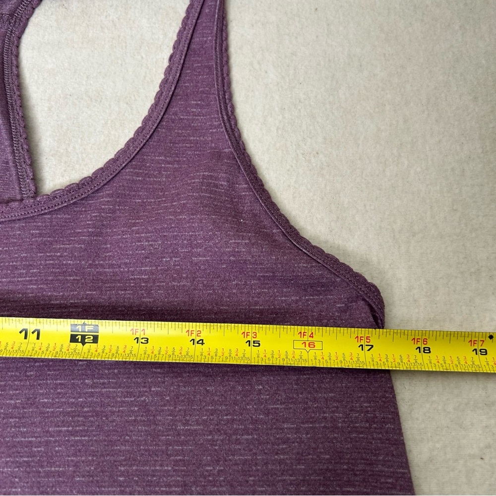 Lululemon 105 F Singlet Heathered Purple Fog Tank Top‎ Size 8 - Picture 3 of 4